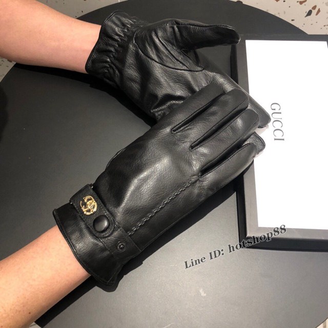 Gucci專櫃新款高檔羊皮手套 古馳觸屏手套男士手套 mmyj1670